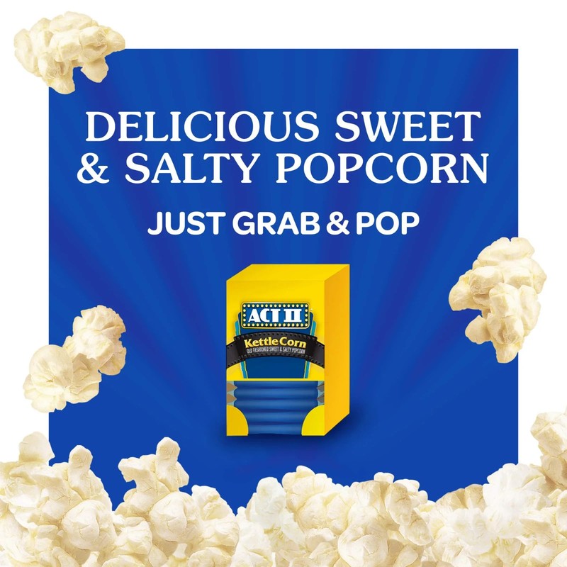 Act II Kettle Corn Microwave Popcorn, 2.75 oz., 18-Count Bags FREE SHIPPING gallery
