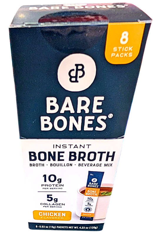 Bare Bones Instant Chicken Bone Broth Sticks 8 Packets 4.23 Oz EXP 02/2027 gallery