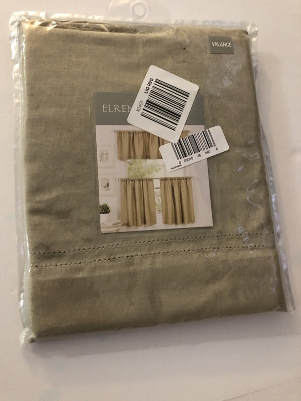 Elrene Home Fashions Cameron Solid Hemstitched Rod Wi Dow Balance Line 60x15 $50 gallery