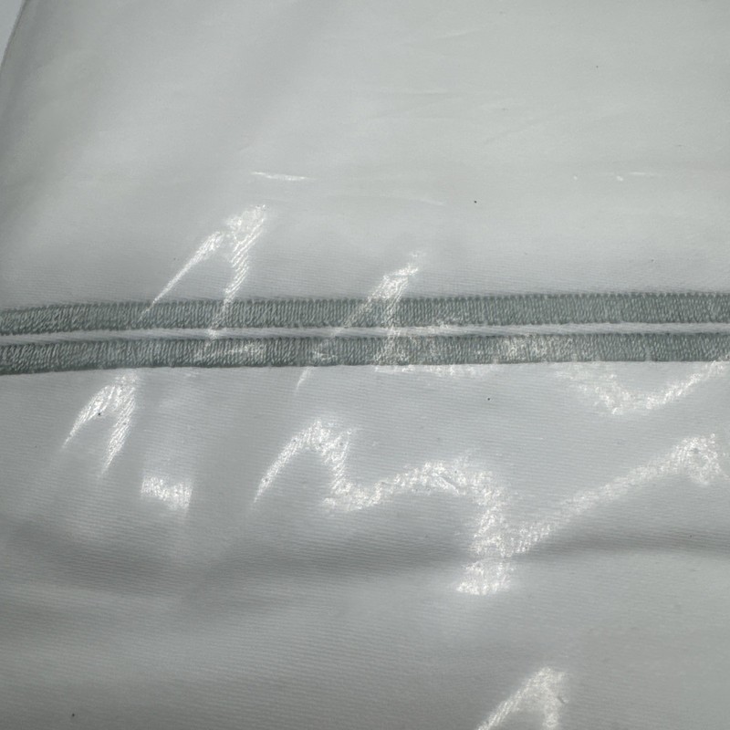 Threshold 3 Piece Full/Queen Embroidered Border Duvet Set( Light Teal Green ) gallery
