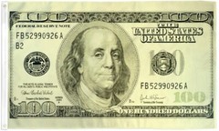 “HUNDRED DOLLARS” flag 2×3 ft polyester banner sign $100 money cash dinero
