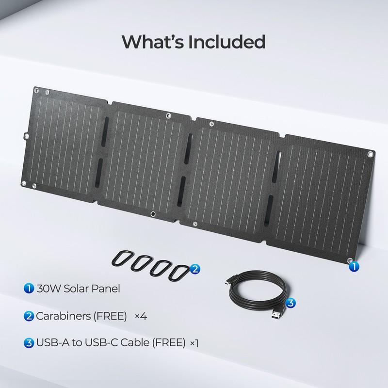 Renogy E.FLEX-SE 30W PRO Portable Solar Panel Fast Charging For iPhone iPad gallery