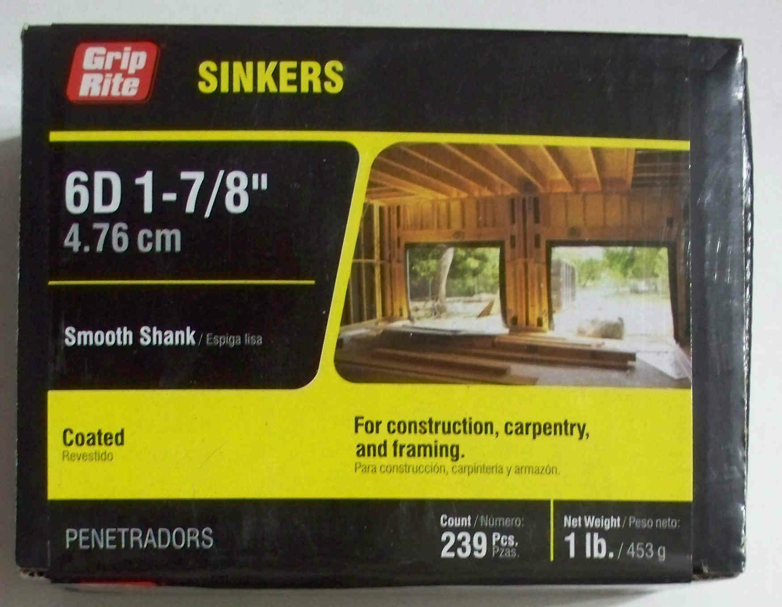 Grip-Rite Nails 1 lb 6D 1-7/8" Coated Smooth Shank - Sinkers - Combo Ship gallery