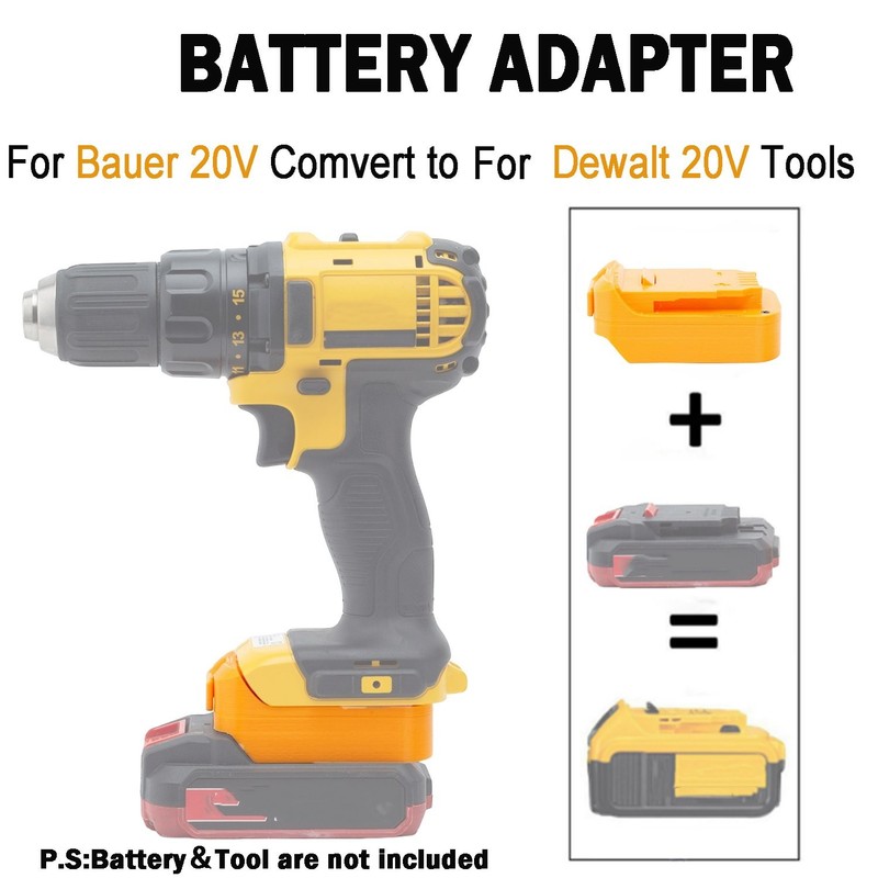 1X Adapter For Bauer 20V Lithium-ion Battery Converter to for Dewalt 20V Tools gallery