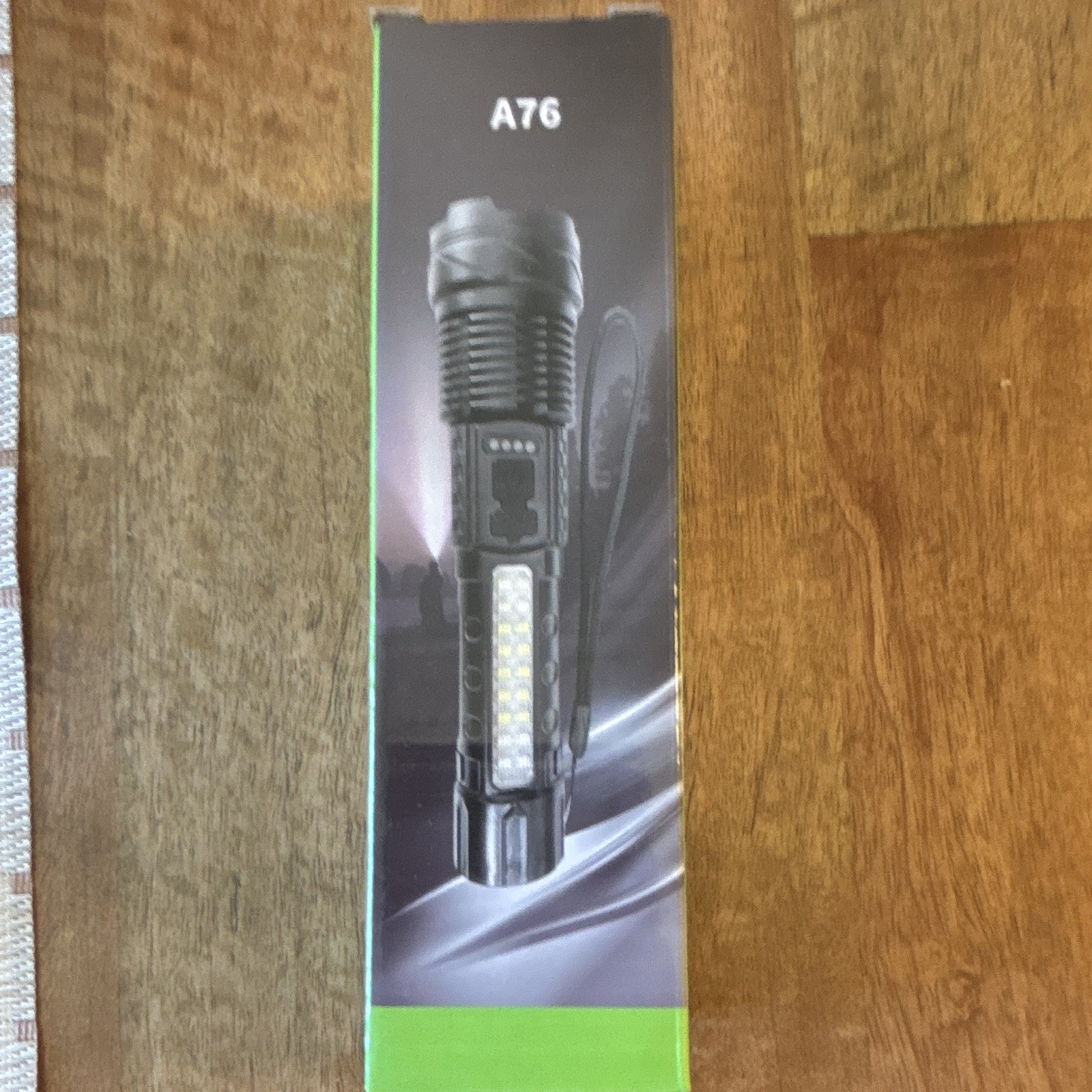 A76 LED Rechargeable Flashlight Black Metal Cordless 3.7V 1 Battery 5-10h gallery