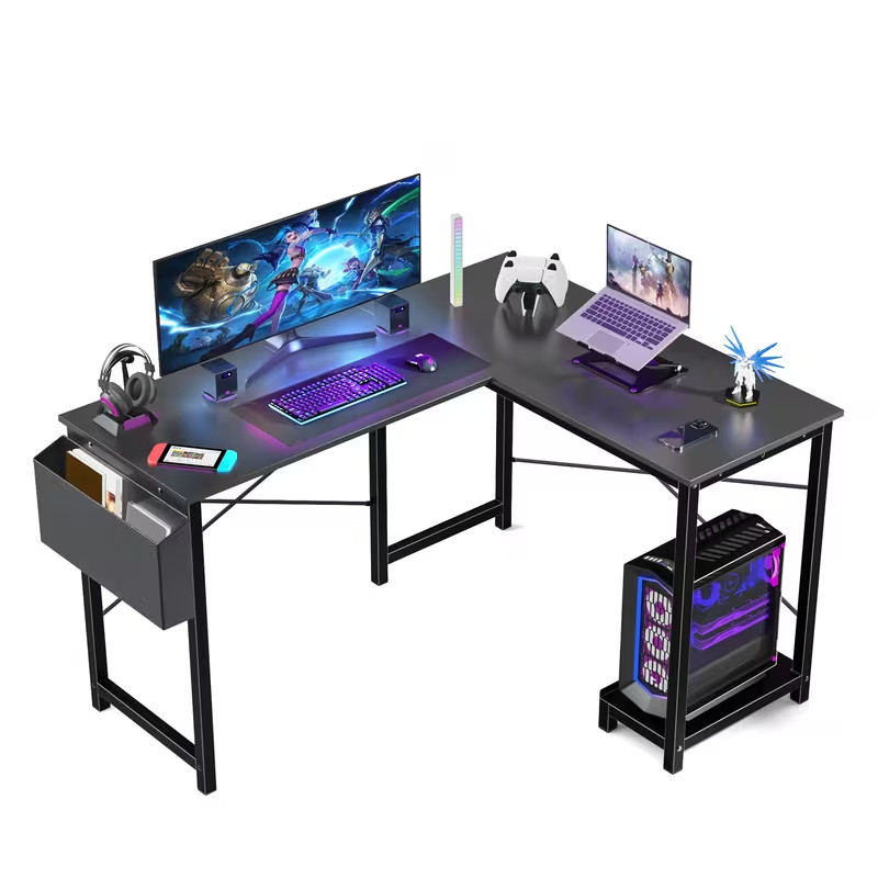 L Shaped Gaming Desk - 50 Inch Corner Computer Table for Home Office & Study gallery