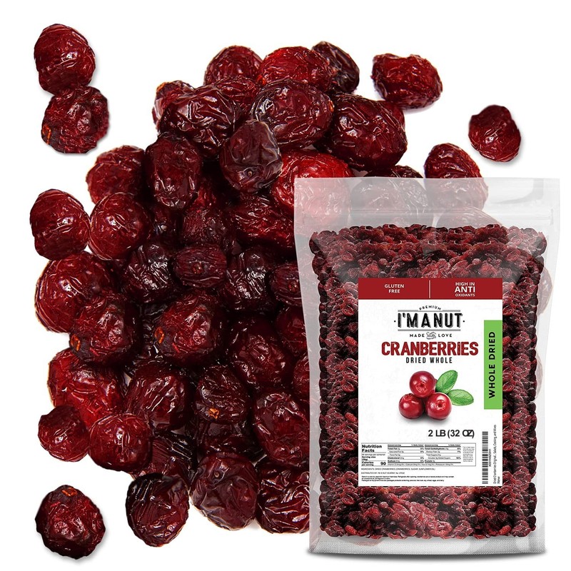 Dried Cranberries 2 Pound 32 oz Batch Tested Gluten & Peanut Free | Resealab... gallery