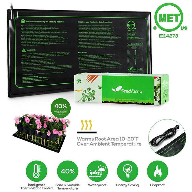 Seedling Heat Mat Seed factor Germination Pad Mat with Thermostat Controller gallery