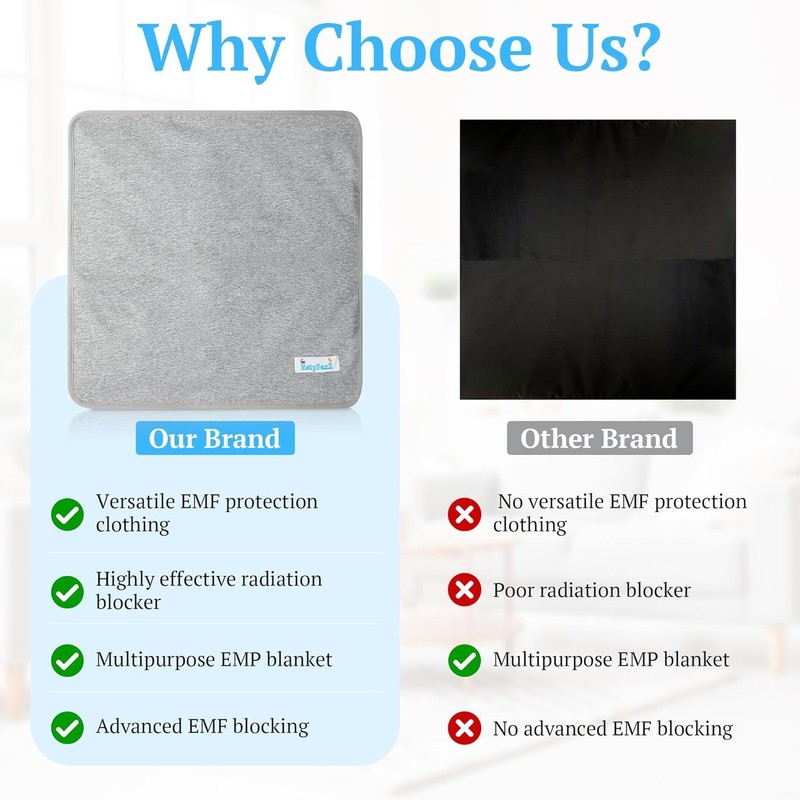 Gray Faraday Blanket EMF Blocking Radiation Shield Laptop Phone Home gallery