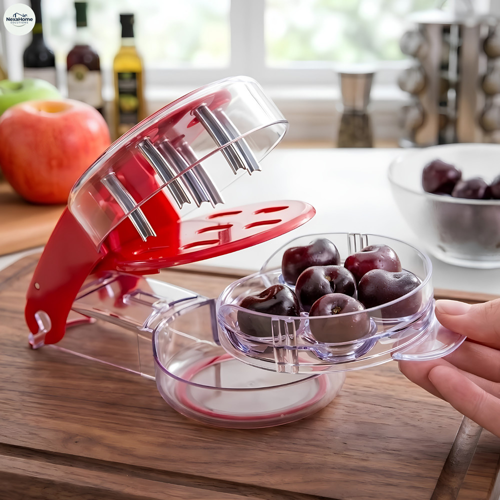 Cherry Pitter Tool 6 Cherry Pit Remover Stainless Steel Olive Pitter Red