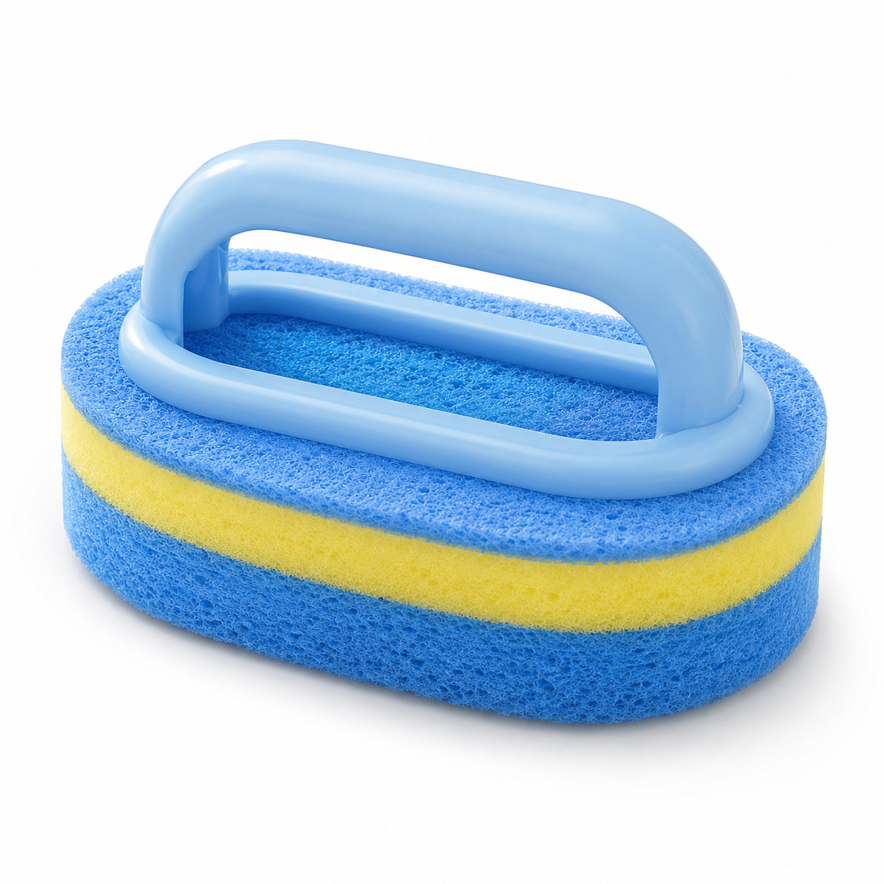 Handled Sponge Scrubber Cleaning Brush Kitchen Dish Pot Pan Bathroom Tub Multi-P gallery