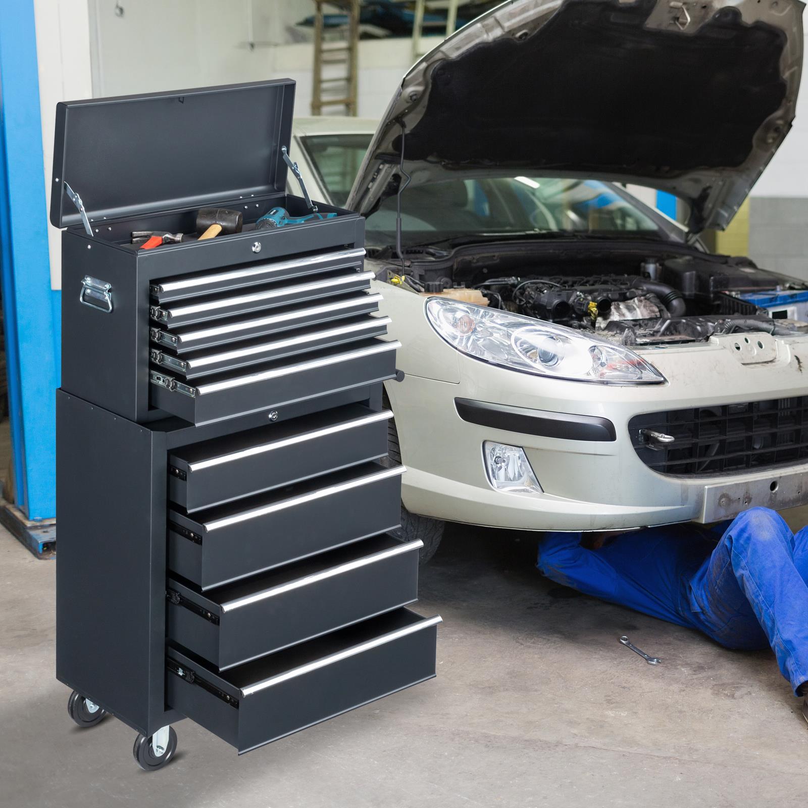 Rolling Tool Chest Large Tool Cabinet with Wheels & Lock & Liner for Warehouse gallery