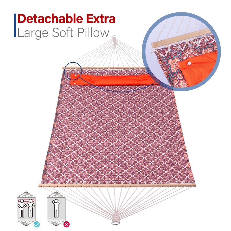 Backyard Expressions Reversible Quilted Hammock - Single or Double Hammock fo... gallery