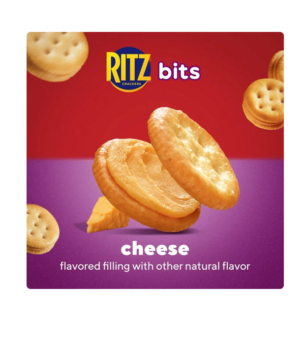 RITZ Bits Cheese Sandwich Crackers, Lunch Snacks, 10 Snack Packs gallery