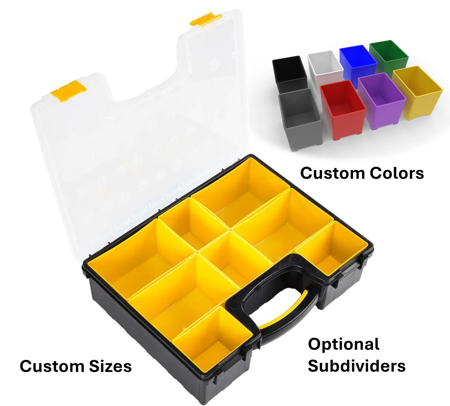 Custom Organizer Bins for Storehouse 8-Bin Large Portable Parts Storage Case gallery