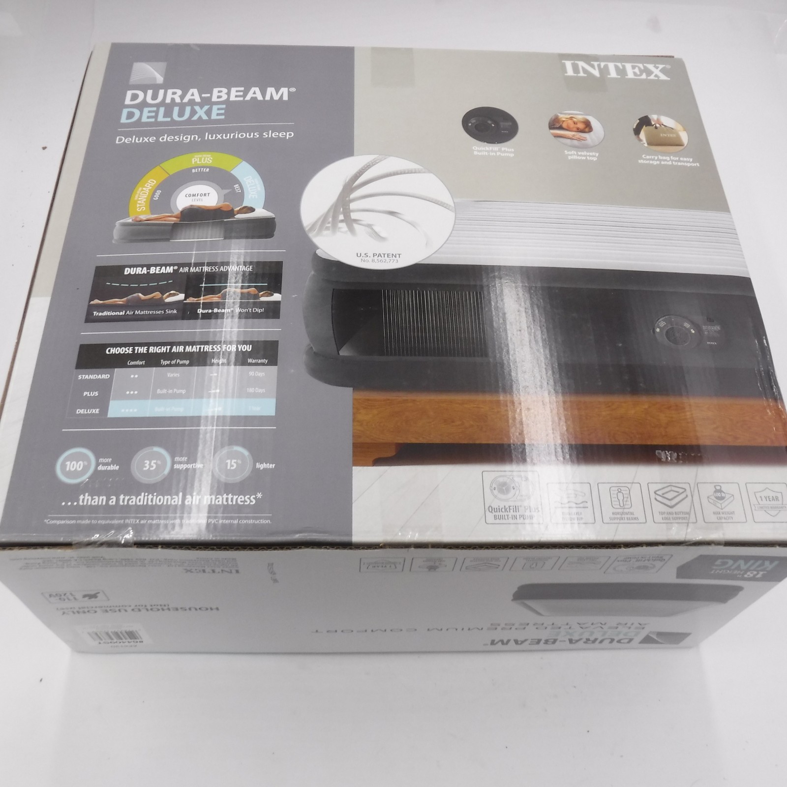 Intex 18" Inflatable King Air Mattress W/Built In Pump 64409ST gallery