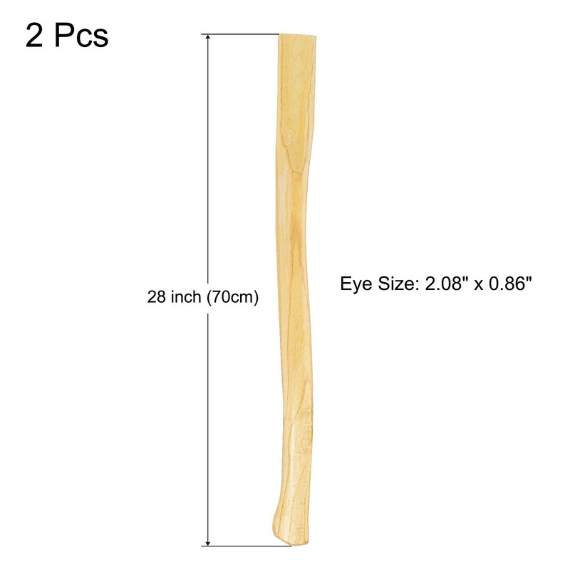 28 Inch Wood Handle Replacement Replaceable Handle 2 Pack Axe Hammer Oval Eye gallery