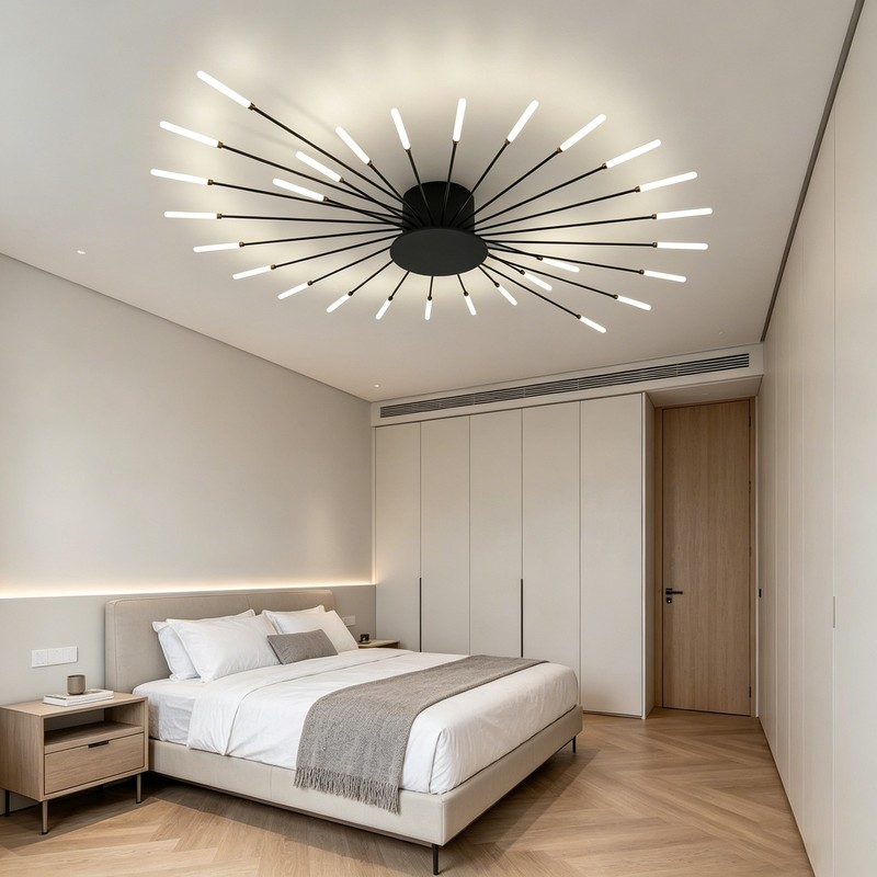 Creative Firework Flush Mount Ceiling Light 28LED Bedroom Home Decor Lamp gallery