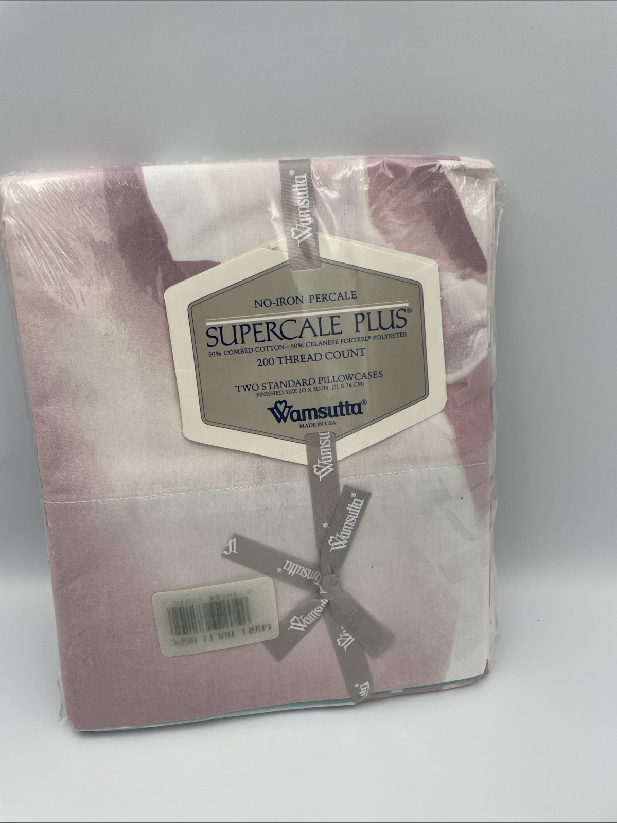 Wamsutta Supercale Plus No Iron 200TC two Standard Pillowcases Grape Multi gallery