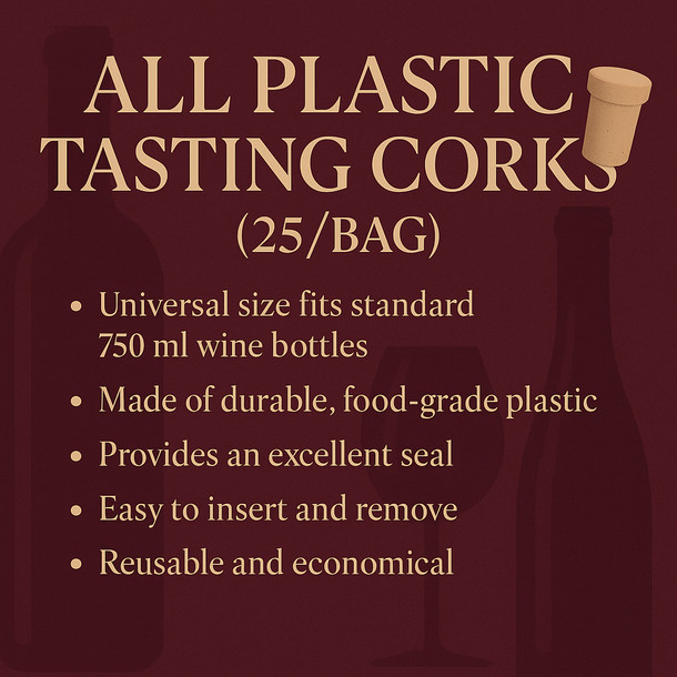 LD Carlson All Plastic Tasting Corks (25/Bag) gallery