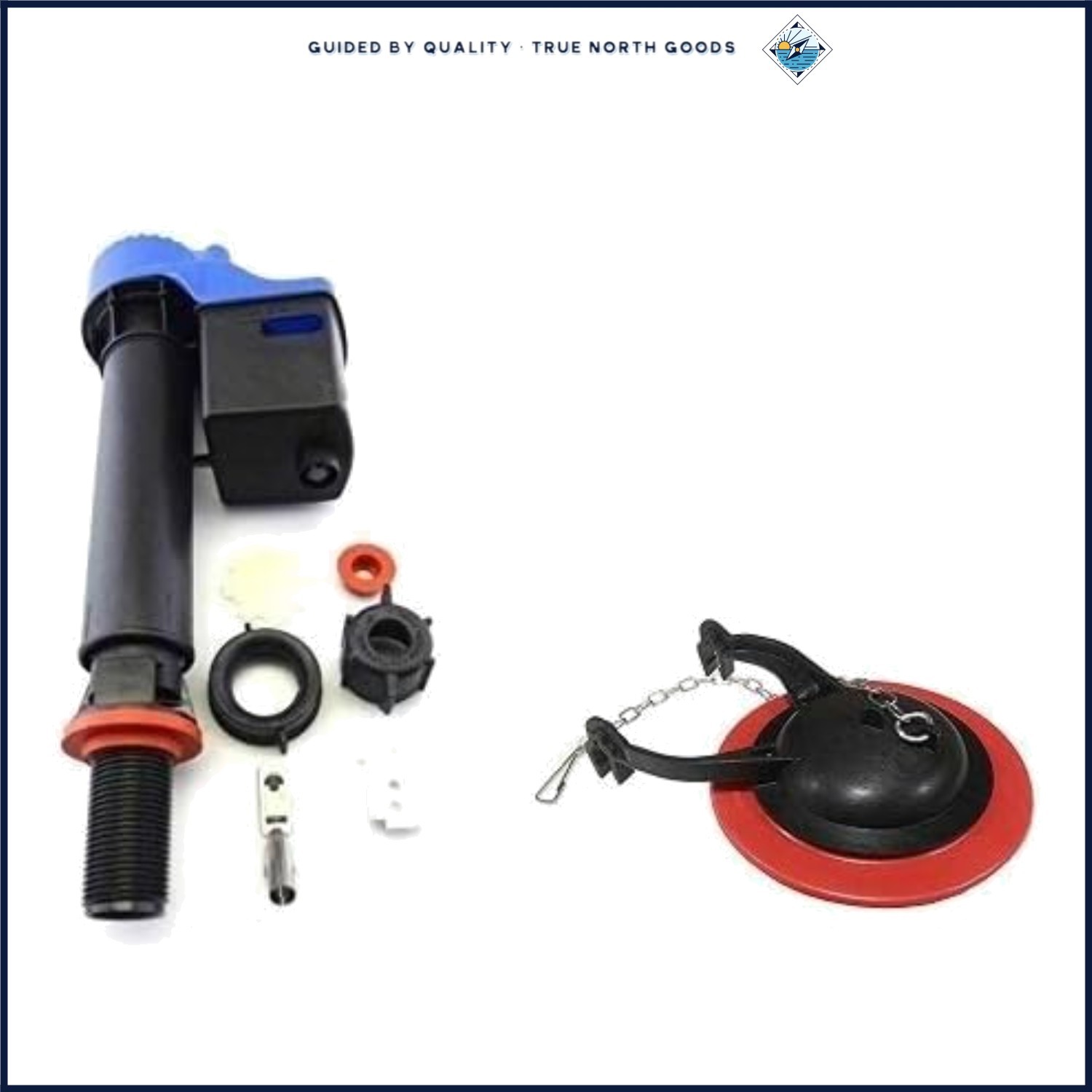 Universal Toilet Flapper Repair Kit with Adjustable Height and Flow Rate gallery
