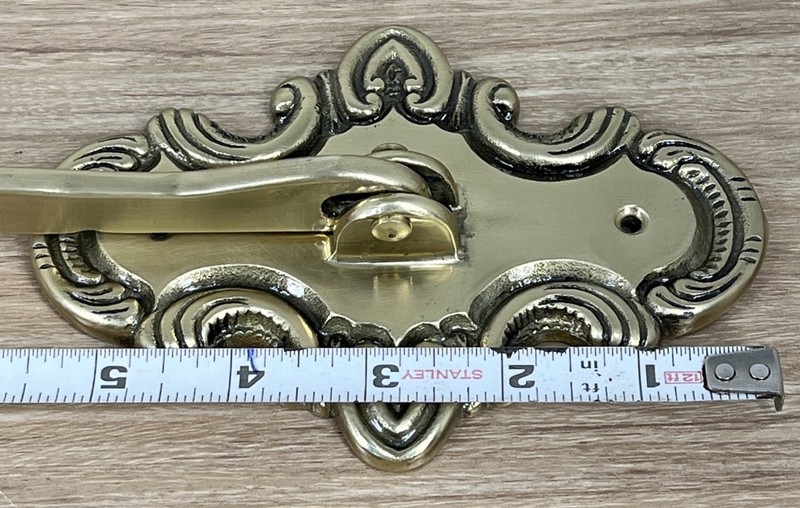 Vintage Original Solid Brass Wall Mount Folding Arm Coat Hanger 9” Arm gallery