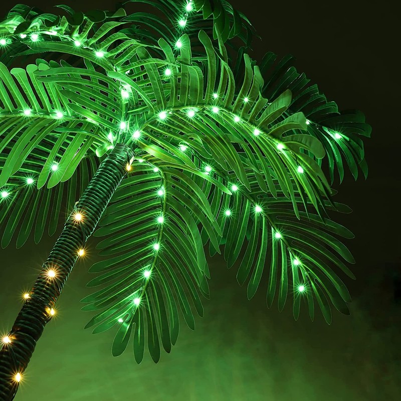 Artificial Lighted Palm Tree LED Lights Decoration 6ft for Home Patio Party Xmas gallery