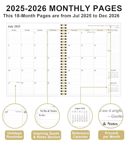 Monthly Planner 2025-2026 - Monthly Calendar from August 2025 to December gallery