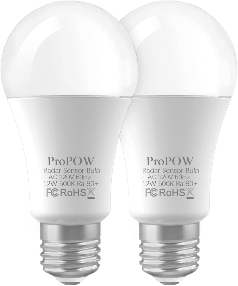 Radar Motion Sensor Light Bulbs, A19 12W 100 Watt Equivalent Daylight E26 Out... gallery
