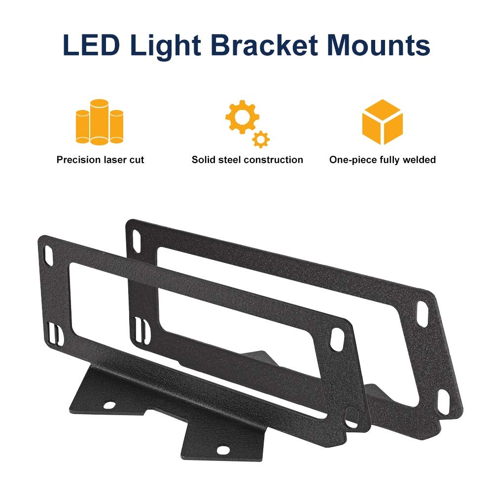 Upgrade Bumper Light Pods Fog Light Mounting Brackets for 2010-2019 Dodge Ram... gallery