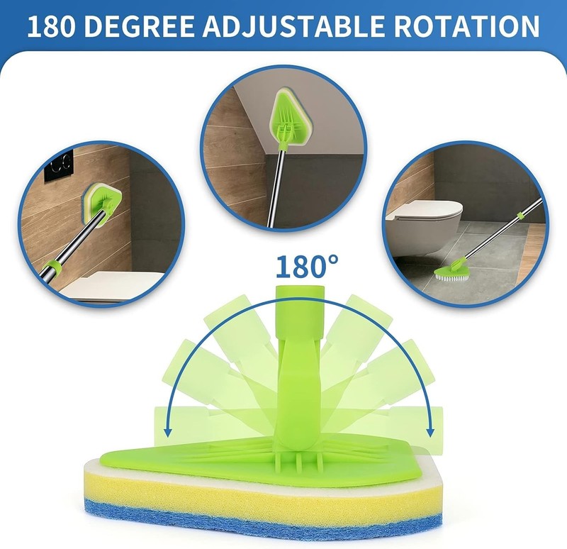 37" Extendable 2-in-1 Scrub Brush with Detachable Heads for Effortless Cleaning gallery