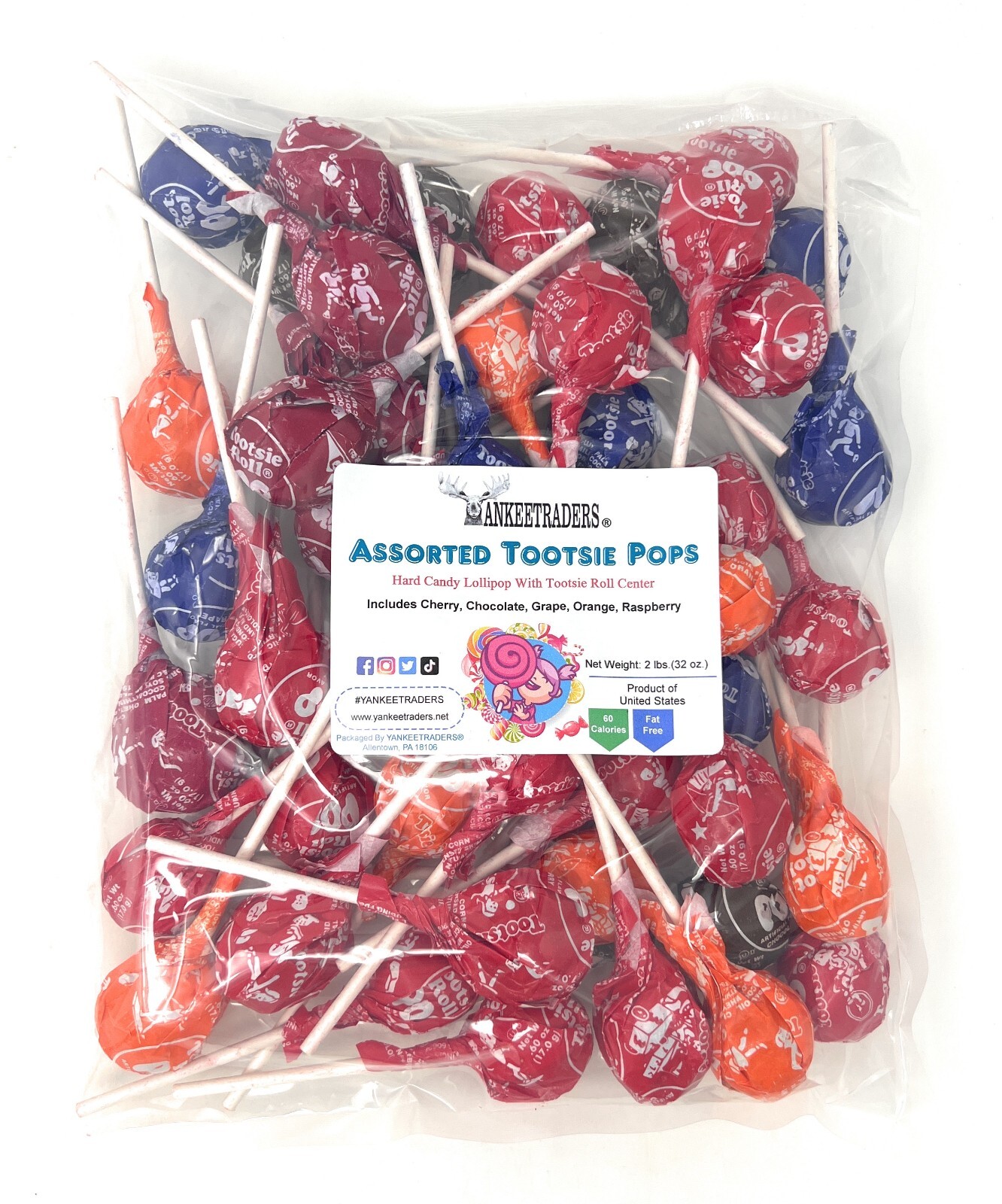 Tootsie Pops Assorted Flavors Lollipops, 2 lbs. ~ YANKEETRADERS® ~ FREE SHIPPING gallery