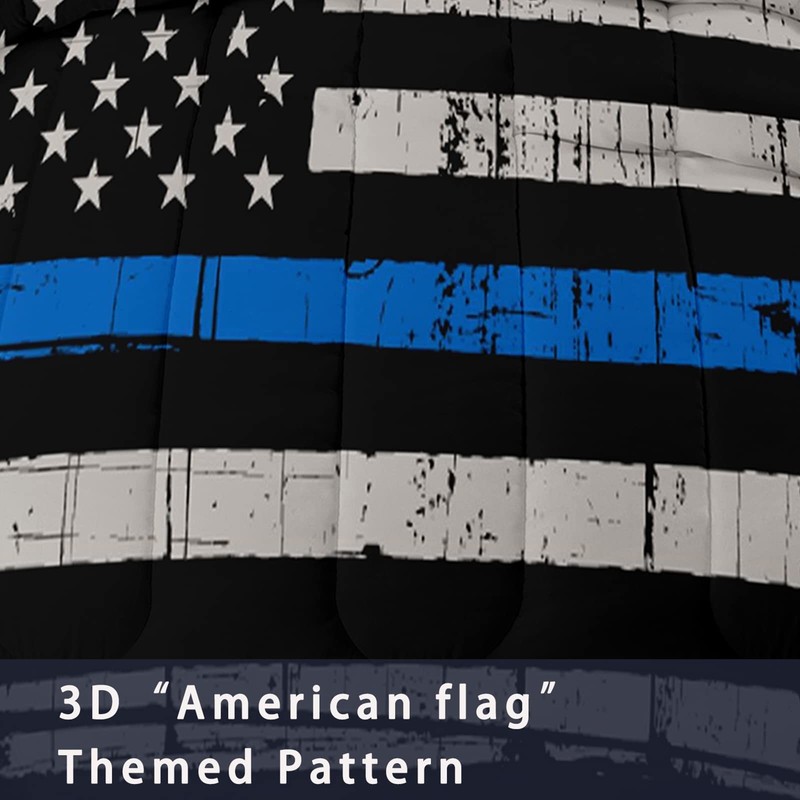 American Flag Comforter Bedding Set Full for Boys & Teens, 3D Oil Painting Desig gallery