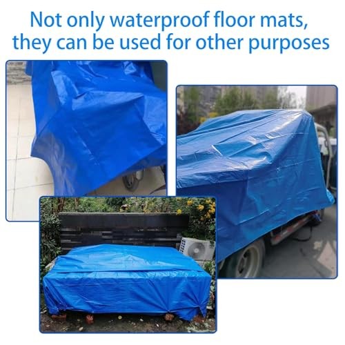 Rectangular Frame Pool Ground Cloths,Swimming Pool Waterproof PE 14.6x8.3Ft gallery