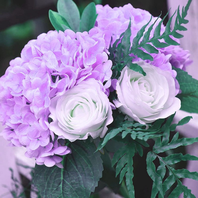 3pcs 25in Artificial Realistic Hydrangea Flowers 3D Real Touch 25in Extra Long gallery