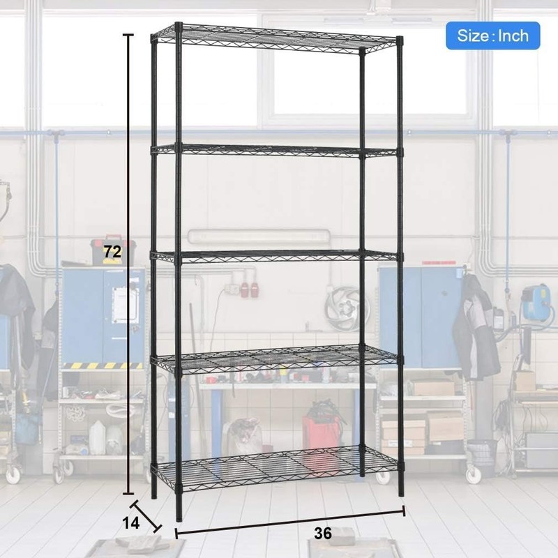 Space-Saving Black Wire Shelf | Adjustable Height, 1250 lbs gallery