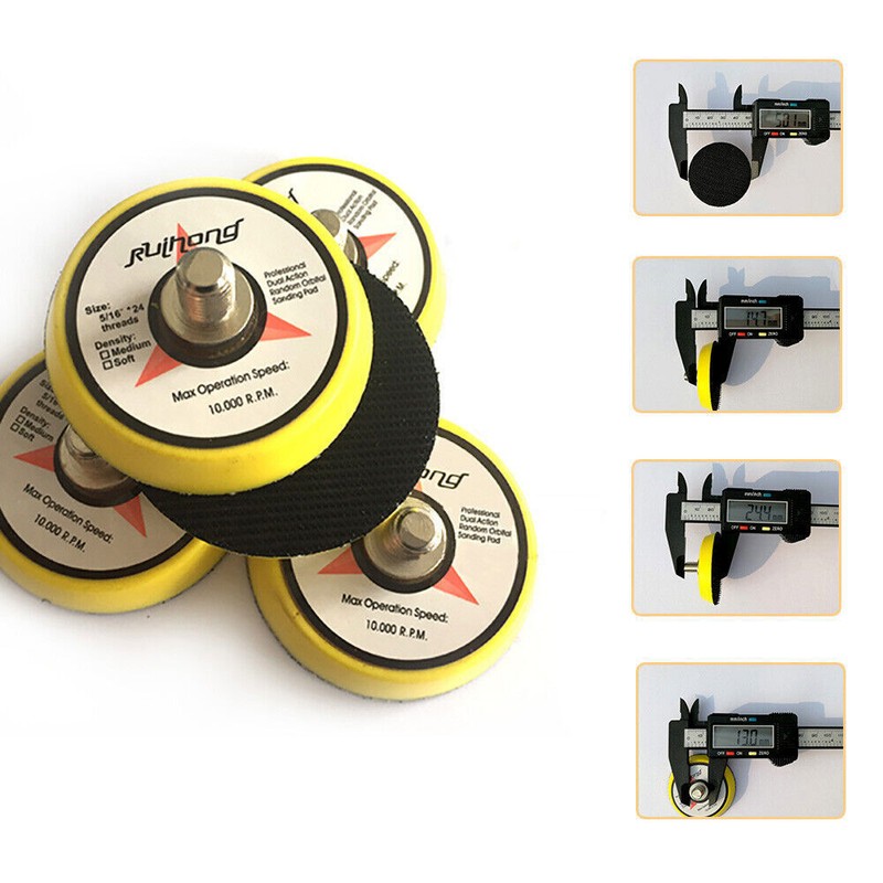 2 Inch 50mm Backing Pad Hook Loop with M6/M8 Thread For Sanding Discs Air Sander gallery