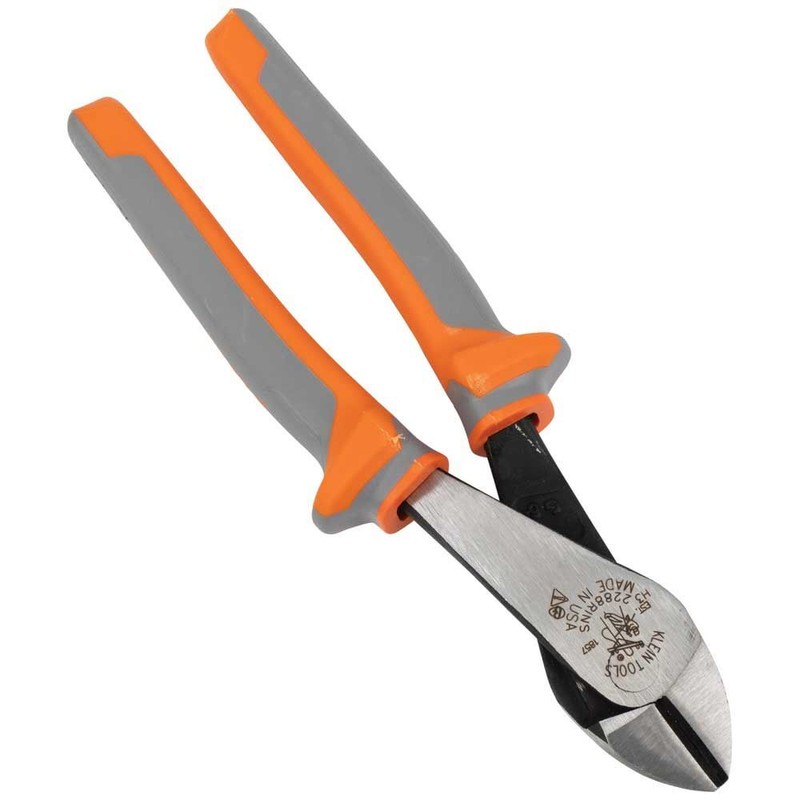 Klein Tools 2288RINS Diagonal Cutting Pliers, Insulated, High Leverage, 8-Inch gallery