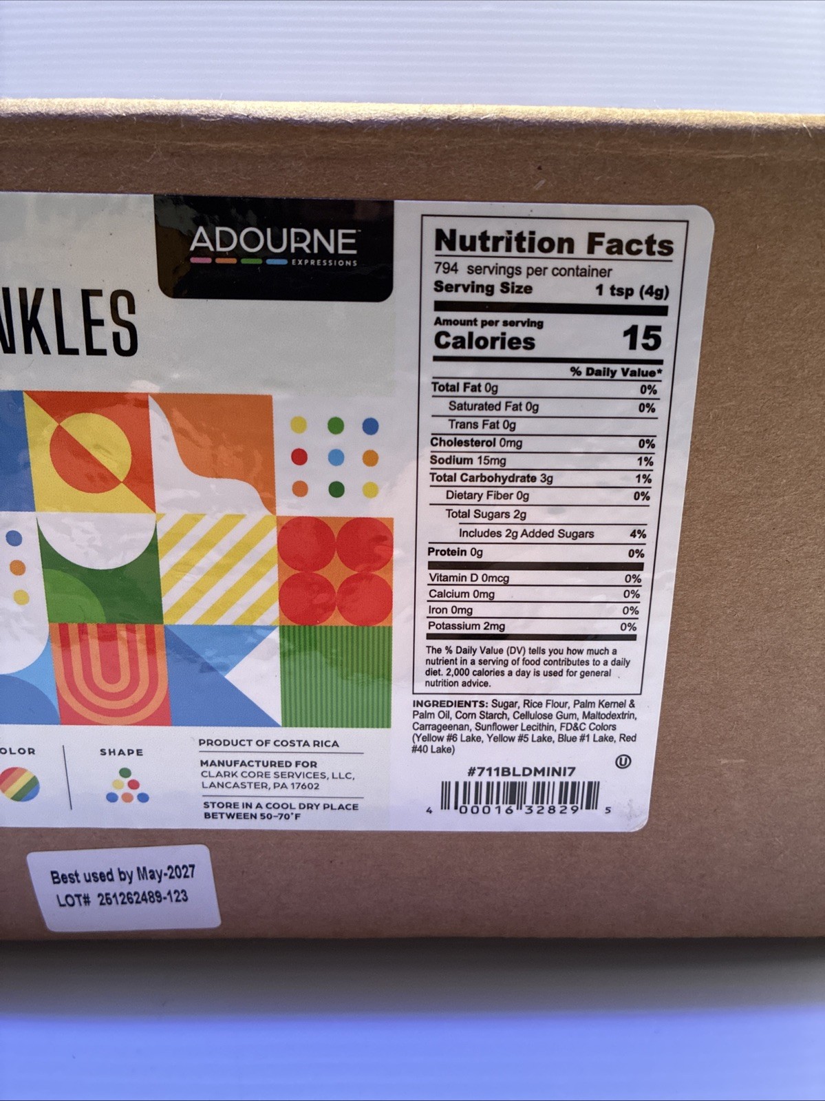 Adourne Mini Bold Sequin Sprinkles (round, Multicolor, Exp. May 2027) gallery