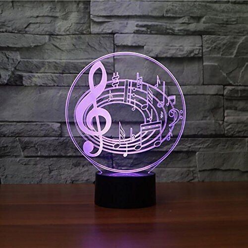1 PCS 3D LED Night Light Musical Notes led Touch Table Desk Lamp KID Gift USB gallery