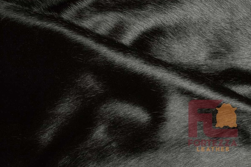 Cowhide Rug Solid Black | Premium Quality | X-Large 6' x 8' gallery