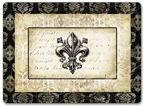 Fleur de Lis Damask Hardboard Placemat, Set of 2 gallery