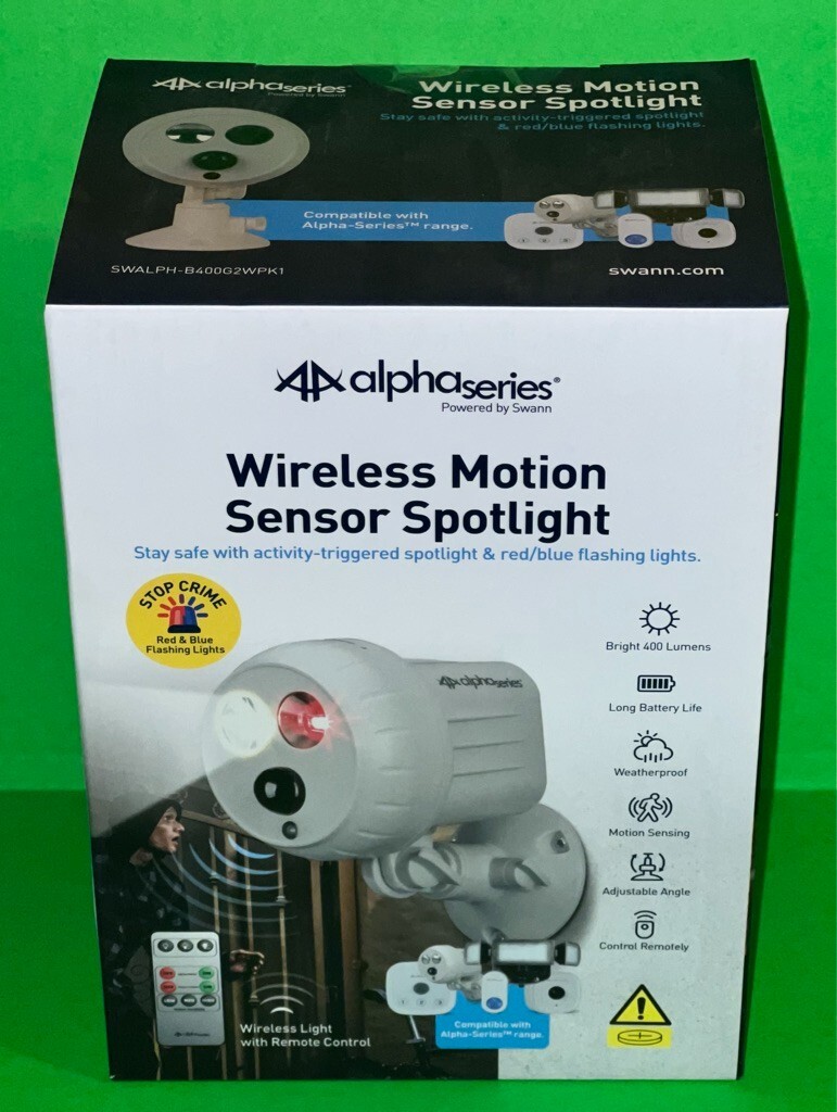 Swann SWALPH-B400G2WPK1 Motion-Activated Wireless Motion Sensor Spotlight NEW gallery