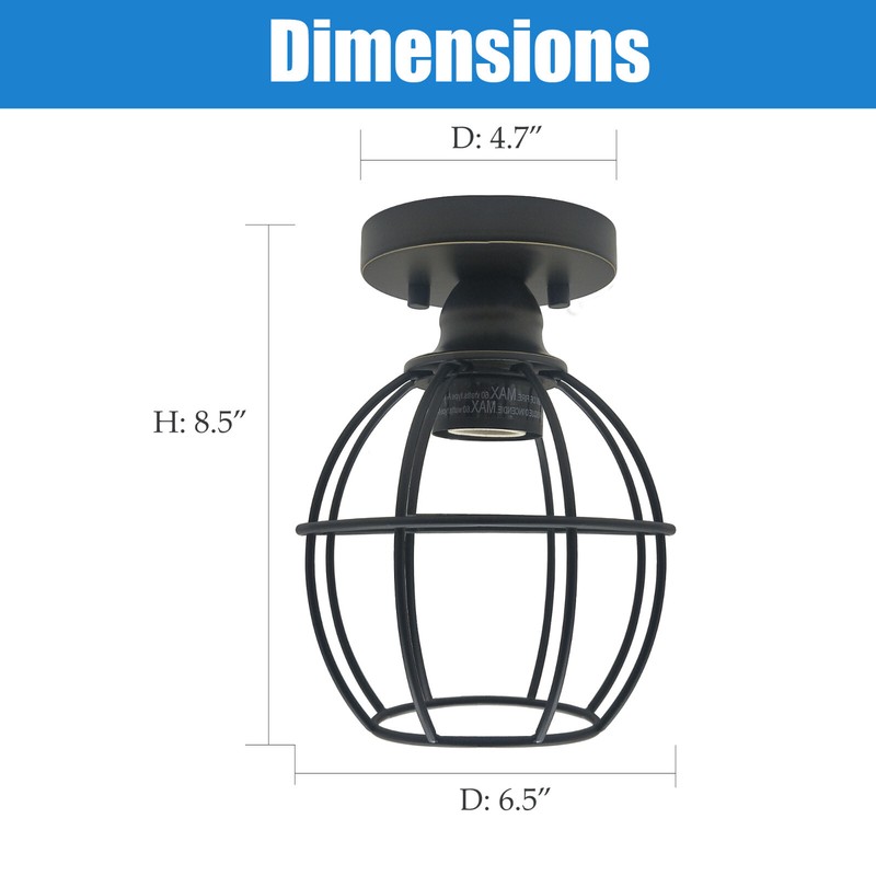 MingBright 2 Pack Semi Flush Mount Ceiling Light Porch Pendan Light Fixtures gallery