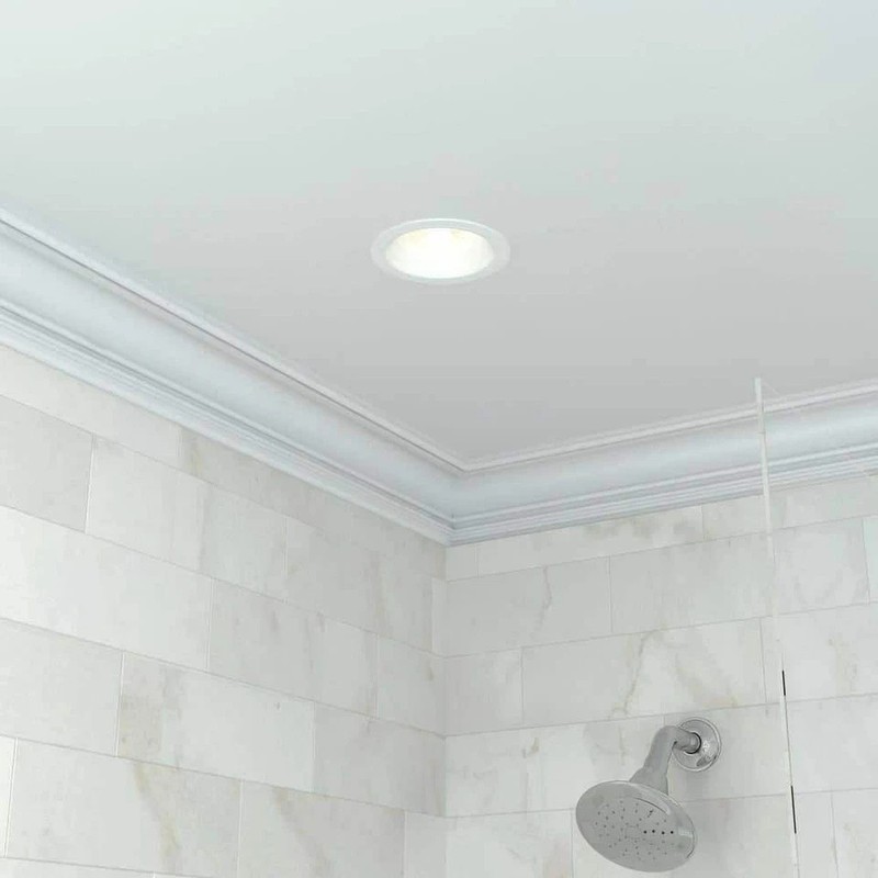 6 in. Aluminum E26-Base Bulb White Baffle Recessed Can Light Trim 5-Pack gallery