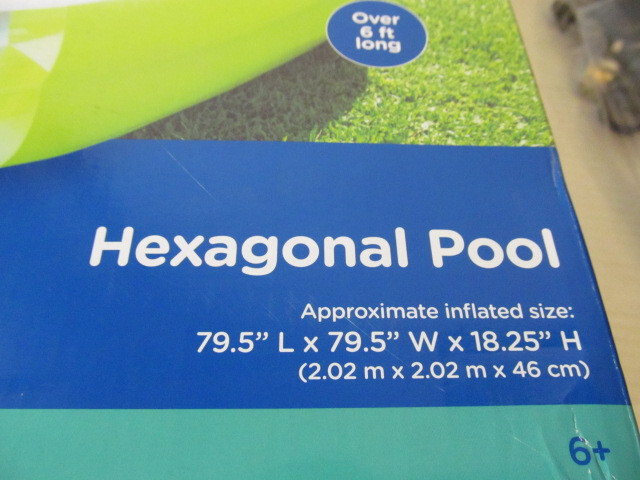 Summer Waves 6 ft Long Hexagonal Pool with See-Through Window, Green gallery