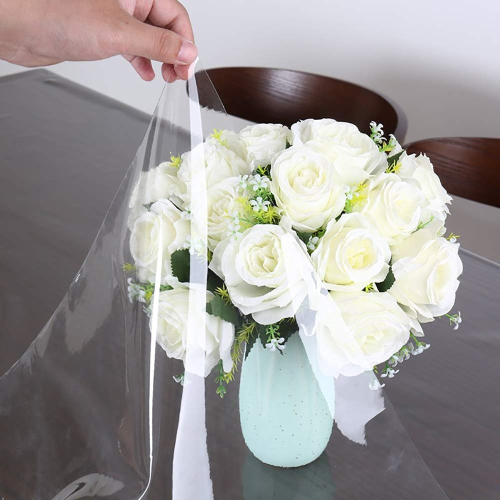Walrus Clear Vinyl Tablecloth Protector 54" x 102" (Rectangular), gallery