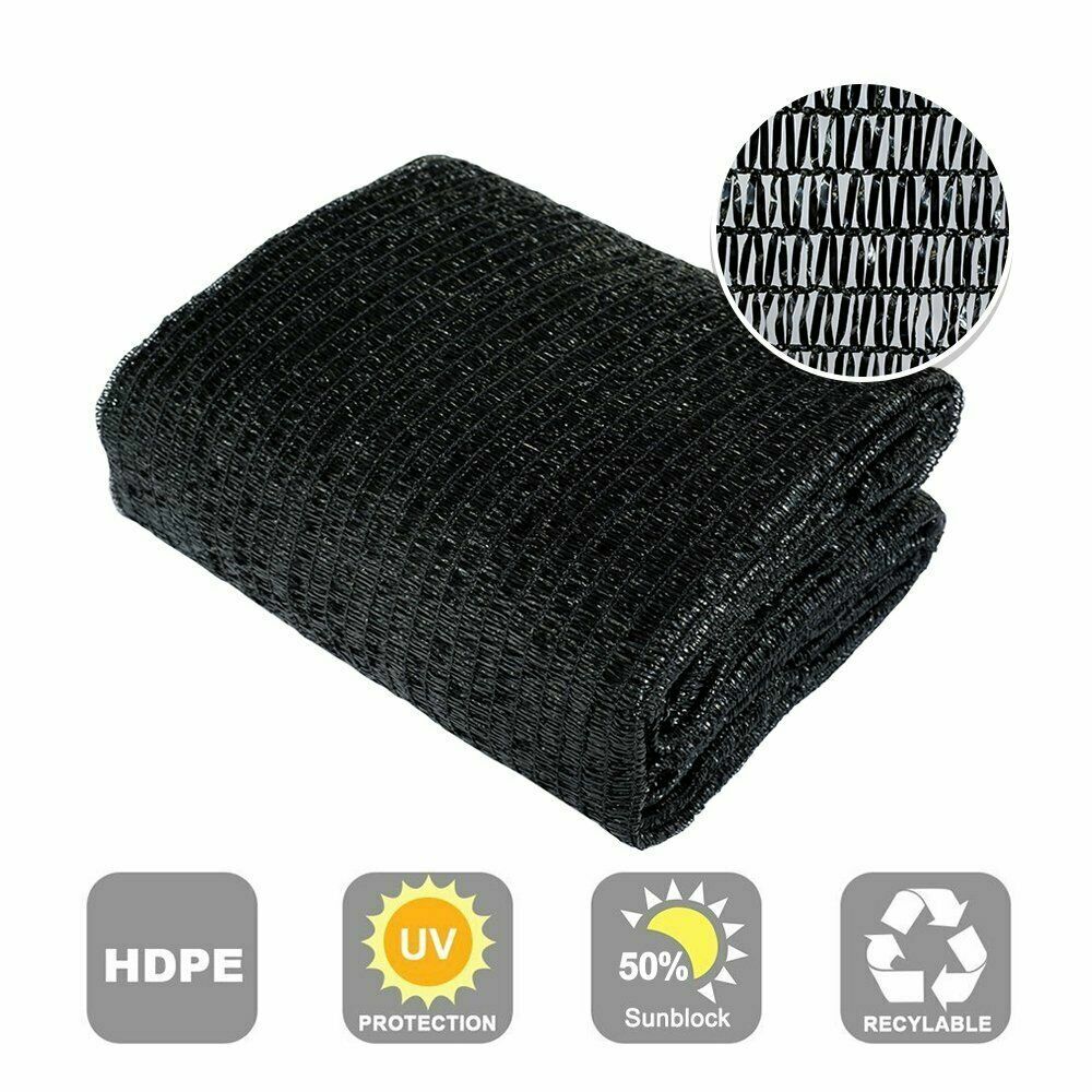 Cerbior 50% UV Sunblock Shade Cloth for Plant Cover Greenhouse Barn Black gallery