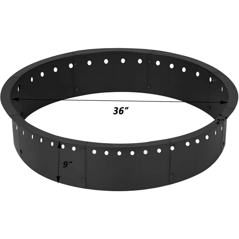48''Inner/52''Outer Fire Pit Ring,Steel Metal Fire Ring Liner Outdoor DIY Pit gallery