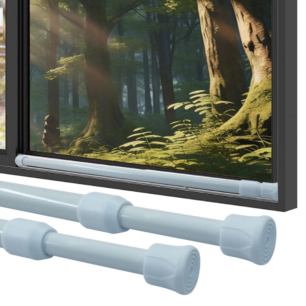 Window Security Bar, 2 Pack Window Security Bars Adjustable Sliding Glass Door L